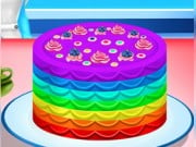 Play Elsa Cooking Rainbow Cake Game on FOG.COM